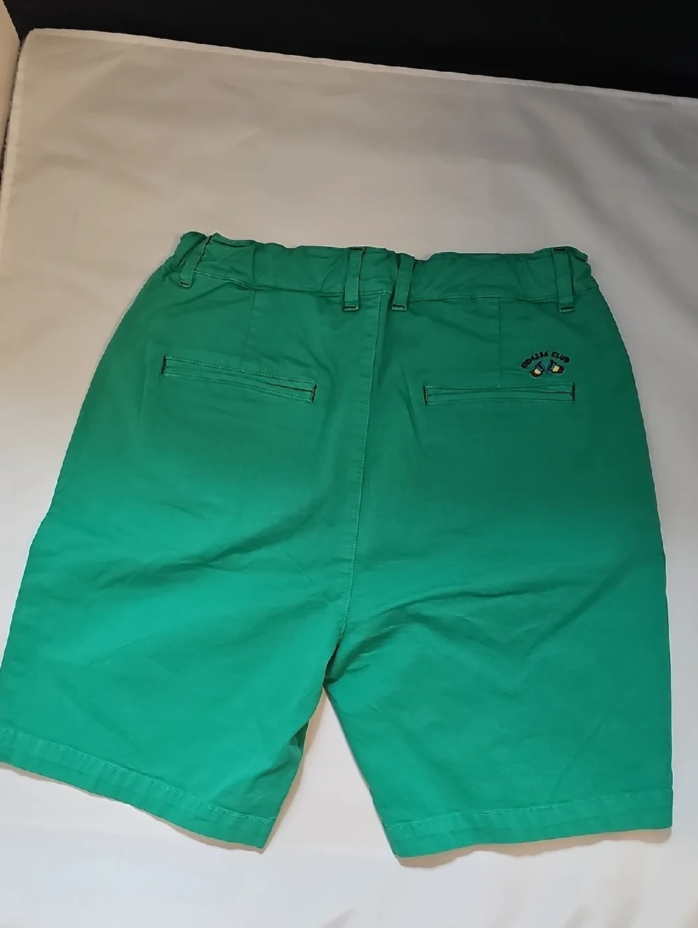Boys Green Flat Front Chino Shorts